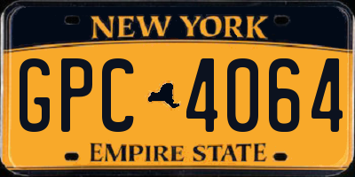 NY license plate GPC4064