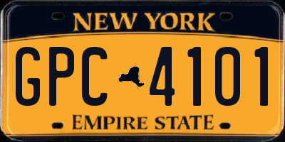 NY license plate GPC4101