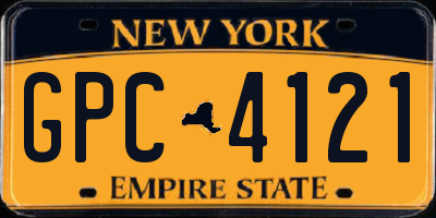 NY license plate GPC4121