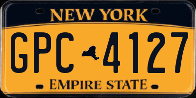 NY license plate GPC4127