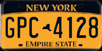 NY license plate GPC4128