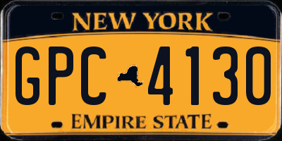 NY license plate GPC4130