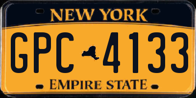 NY license plate GPC4133