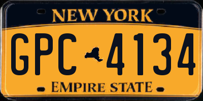 NY license plate GPC4134