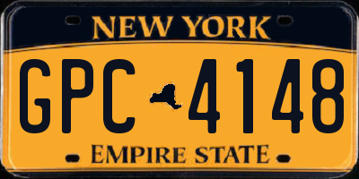 NY license plate GPC4148