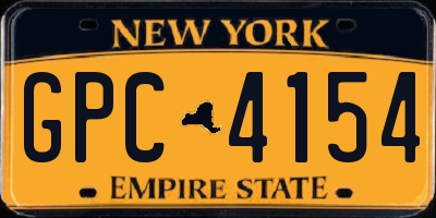 NY license plate GPC4154