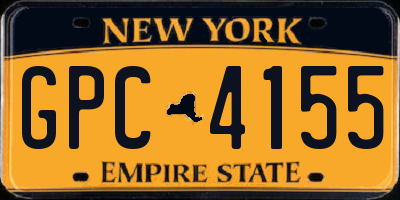 NY license plate GPC4155