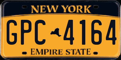 NY license plate GPC4164