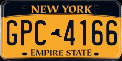 NY license plate GPC4166