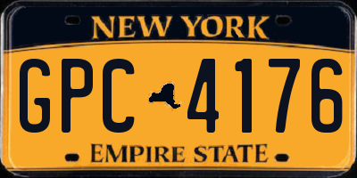 NY license plate GPC4176