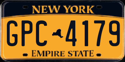 NY license plate GPC4179
