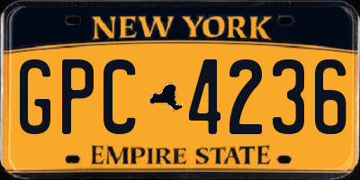 NY license plate GPC4236