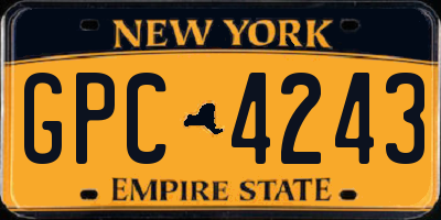 NY license plate GPC4243