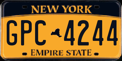 NY license plate GPC4244