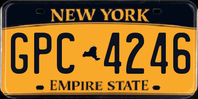 NY license plate GPC4246