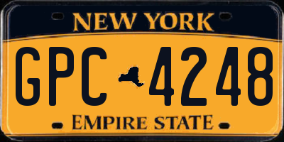 NY license plate GPC4248