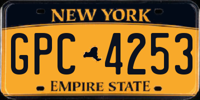 NY license plate GPC4253