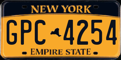 NY license plate GPC4254