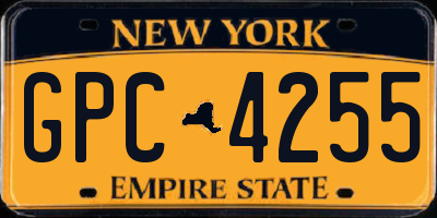 NY license plate GPC4255