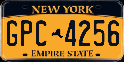 NY license plate GPC4256