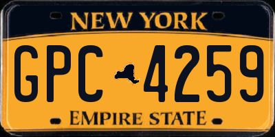 NY license plate GPC4259
