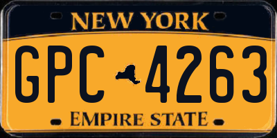 NY license plate GPC4263
