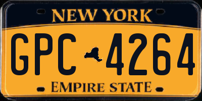 NY license plate GPC4264