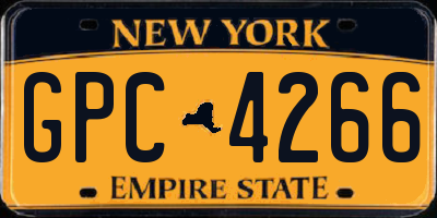 NY license plate GPC4266