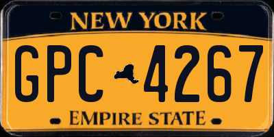 NY license plate GPC4267