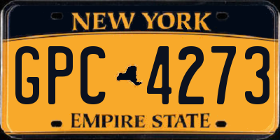 NY license plate GPC4273