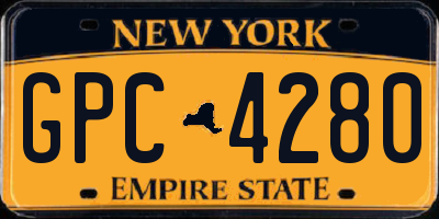 NY license plate GPC4280