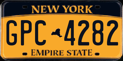 NY license plate GPC4282
