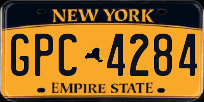 NY license plate GPC4284