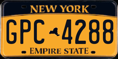NY license plate GPC4288