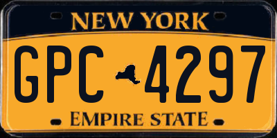 NY license plate GPC4297