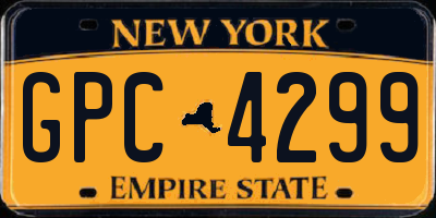 NY license plate GPC4299