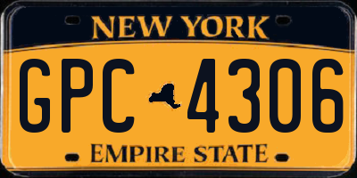 NY license plate GPC4306