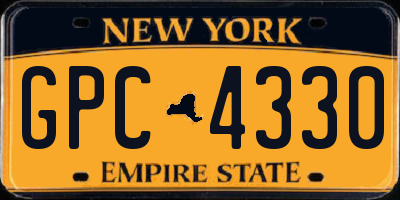 NY license plate GPC4330