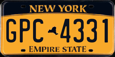 NY license plate GPC4331