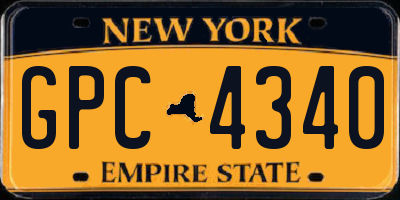 NY license plate GPC4340