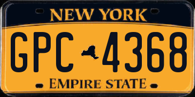 NY license plate GPC4368