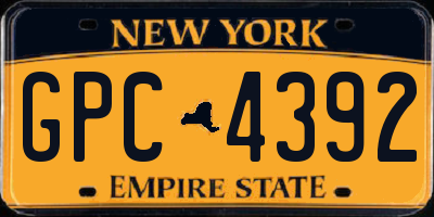 NY license plate GPC4392