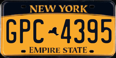 NY license plate GPC4395