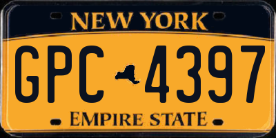 NY license plate GPC4397