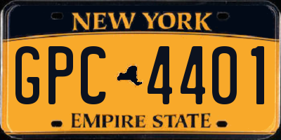 NY license plate GPC4401