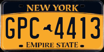 NY license plate GPC4413