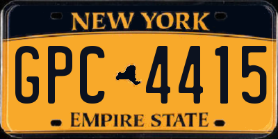 NY license plate GPC4415