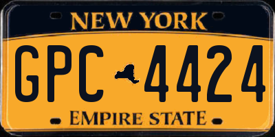 NY license plate GPC4424