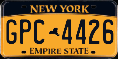 NY license plate GPC4426