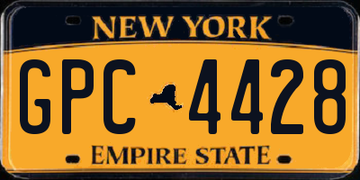 NY license plate GPC4428